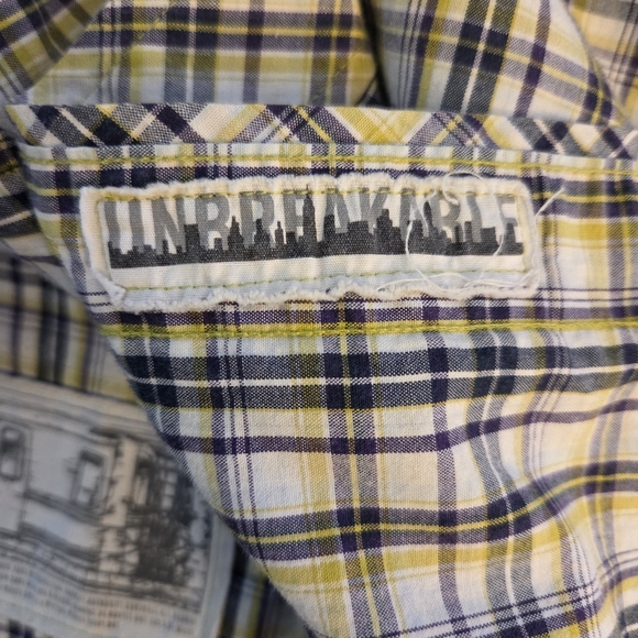 Zoo York Yellow and Black Casual Button Down Shirt Size Med - Picture 7 of 10